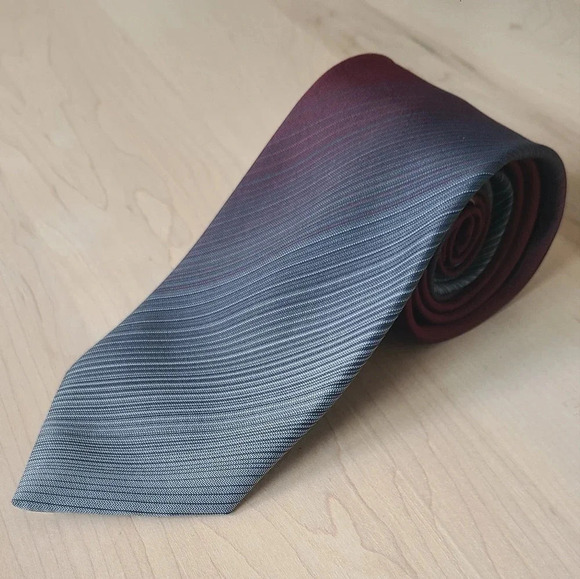 🇫🇷DIOR Vintage Tie, Burgundy and Grey - Picture 3 of 10